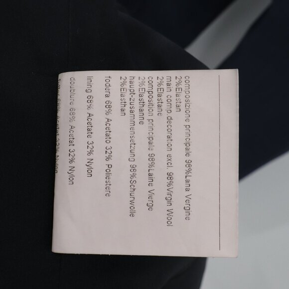 LaVia 18 Marled Navy Fine Tweed Wool Suit Blazer and Wide Leg Pants‎ Size 10 - Picture 11 of 15